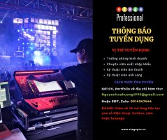 TUYỂN DỤNG KỸ THUẬT VIÊN ÁNH SÁNG